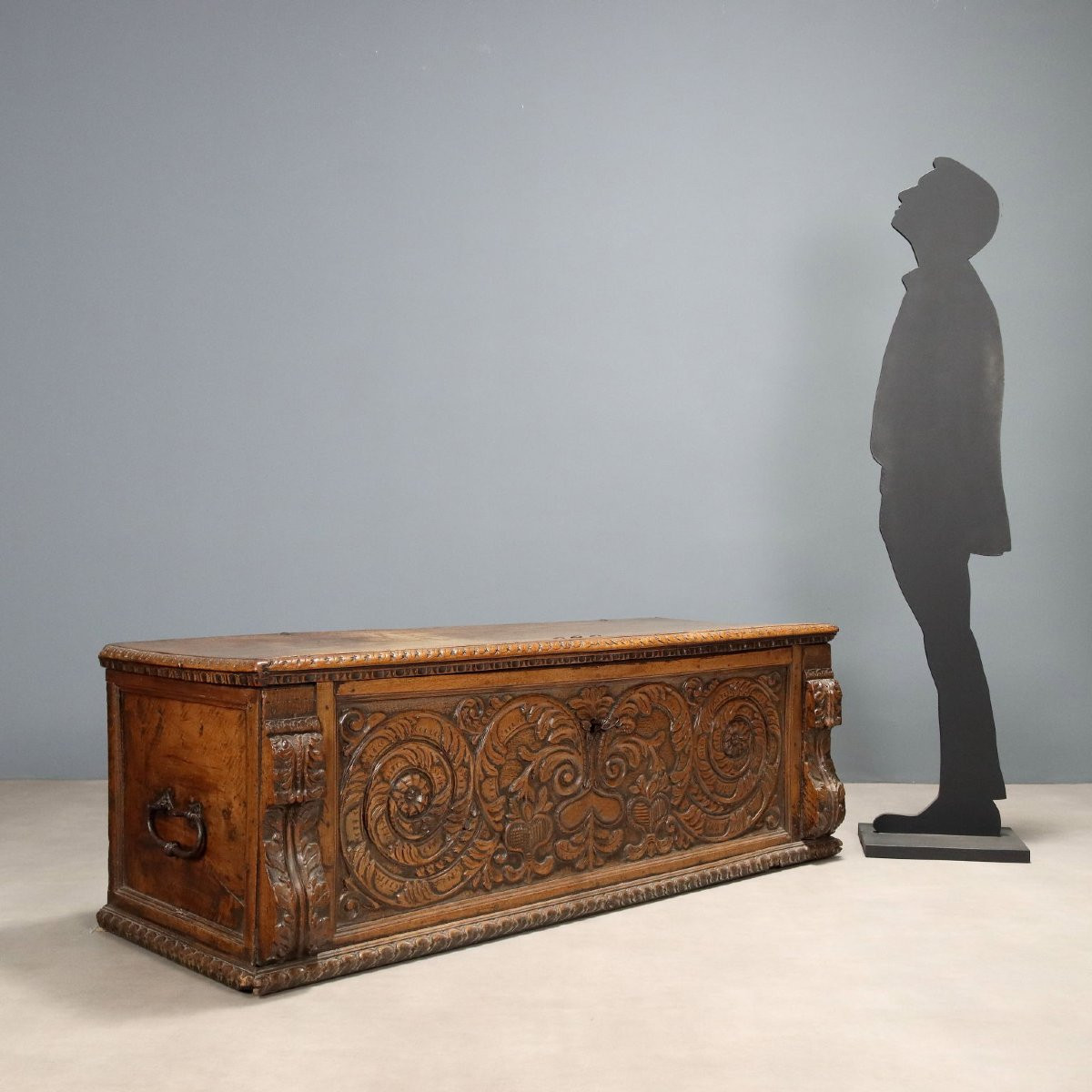 Cassapanca in Noce Italia Inizio XVIII Secolo-photo-2