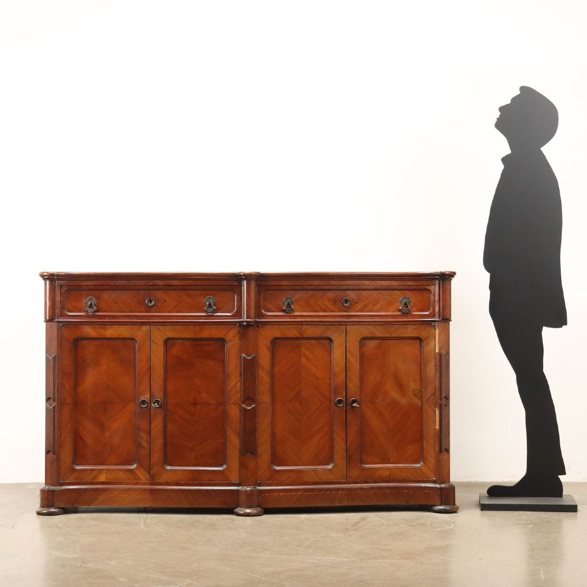 Credenza Umbertino in Mogano Italia Fine XIX Secolo-photo-2