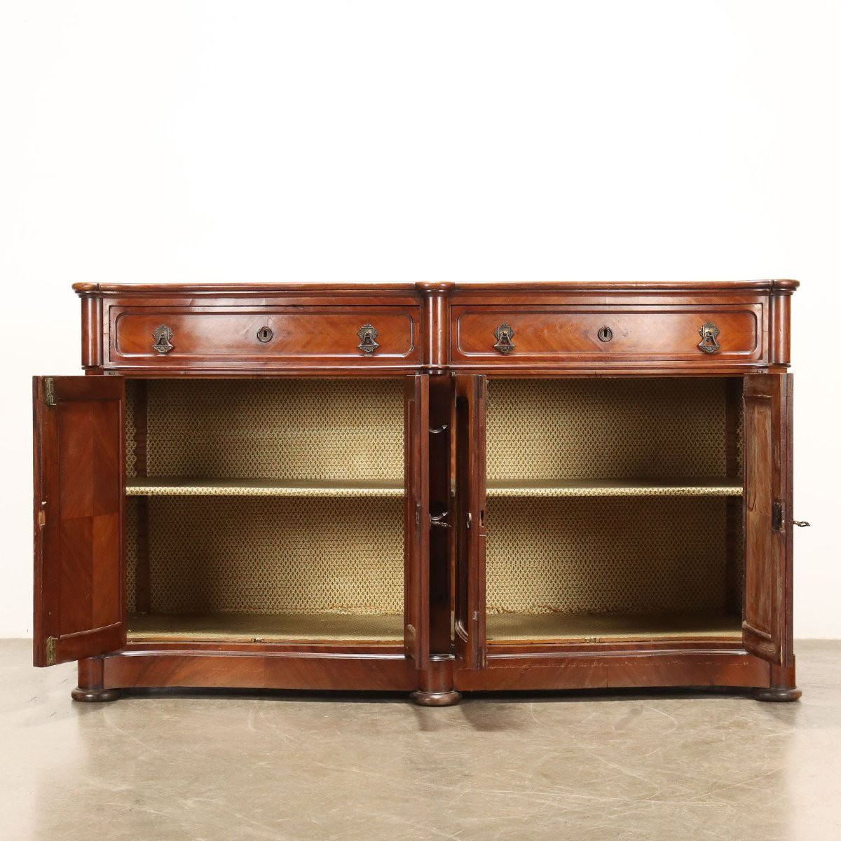 Credenza Umbertino in Mogano Italia Fine XIX Secolo-photo-3