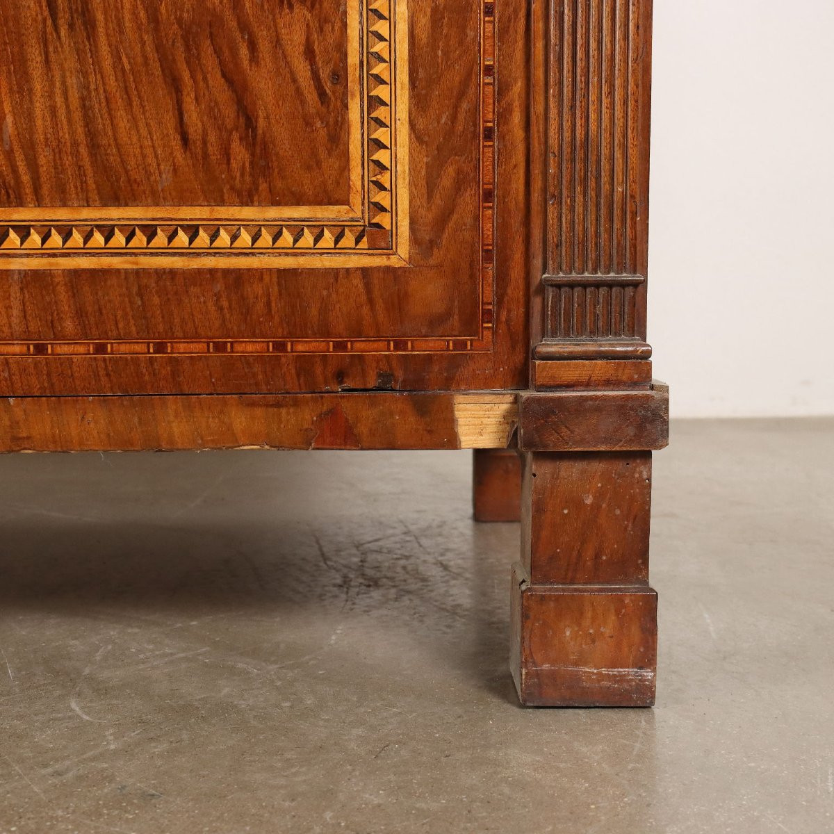 Credenza Antica in Noce Est Europa Inizio XIX Secolo-photo-5