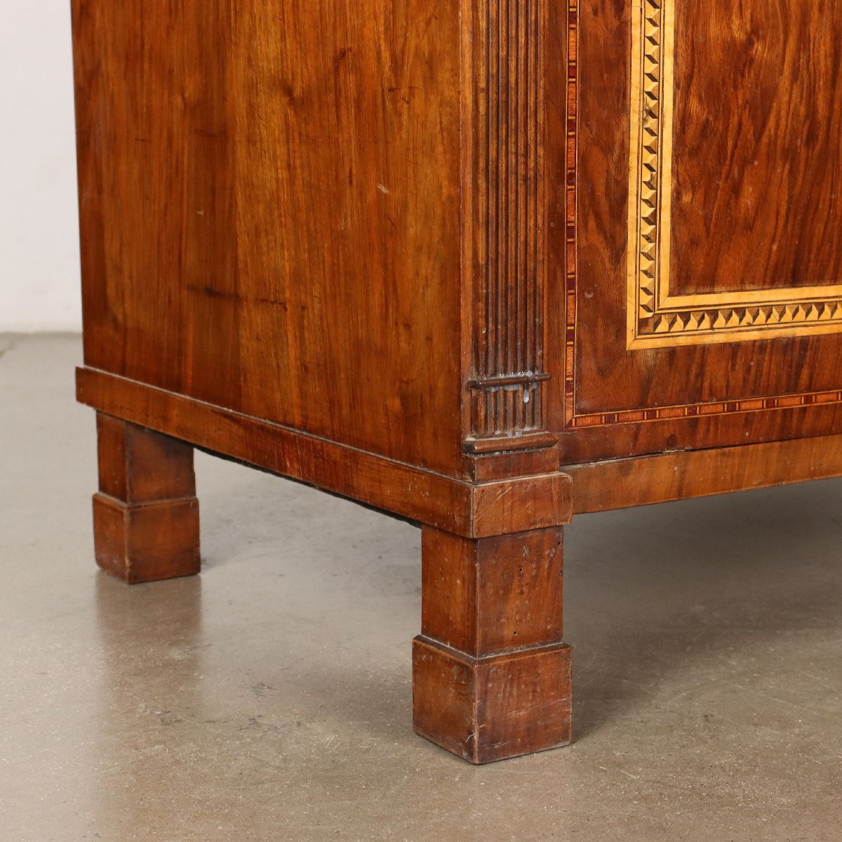 Credenza Antica in Noce Est Europa Inizio XIX Secolo-photo-8