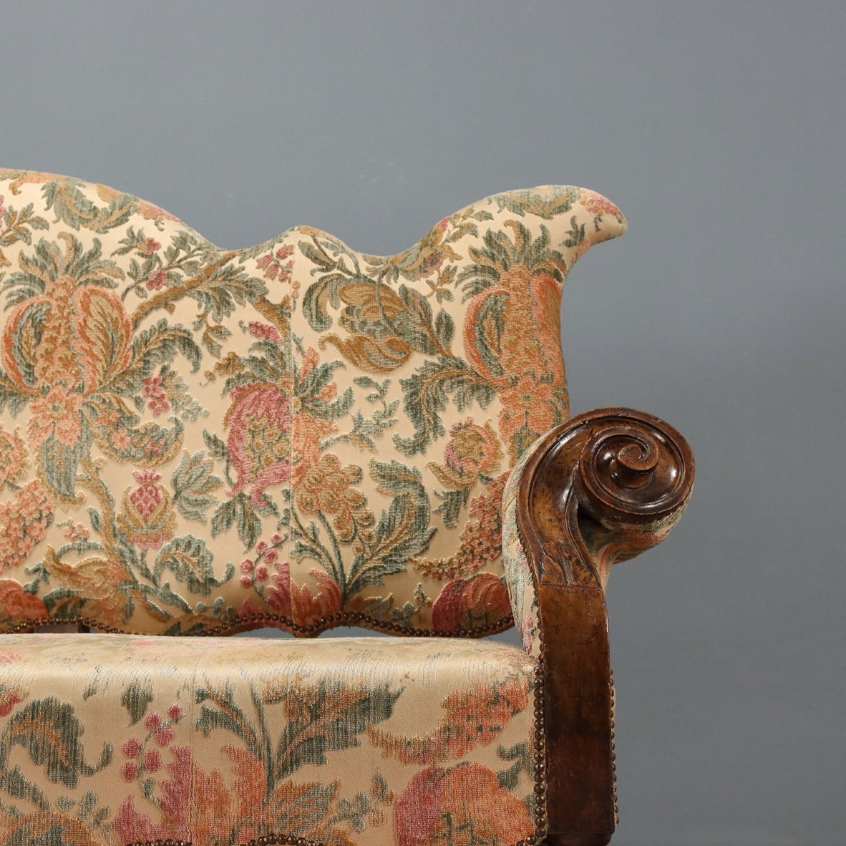 Divano Barocco in Noce Italia Fine XVIII Secolo-photo-2