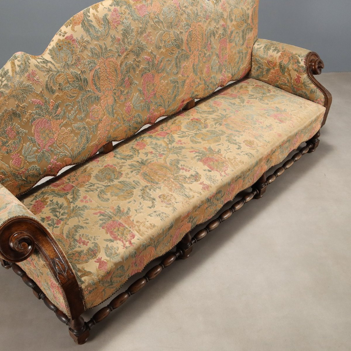 Divano Barocco in Noce Italia Fine XVIII Secolo-photo-4