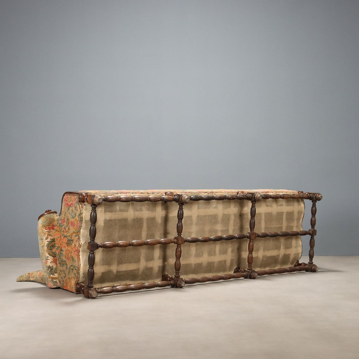 Divano Barocco in Noce Italia Fine XVIII Secolo-photo-6