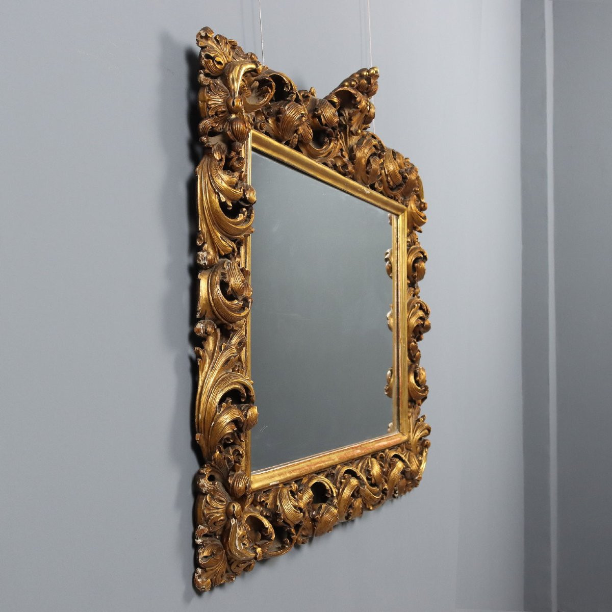 Specchiera in Stile Barocco Italia Inizio XX Secolo-photo-6