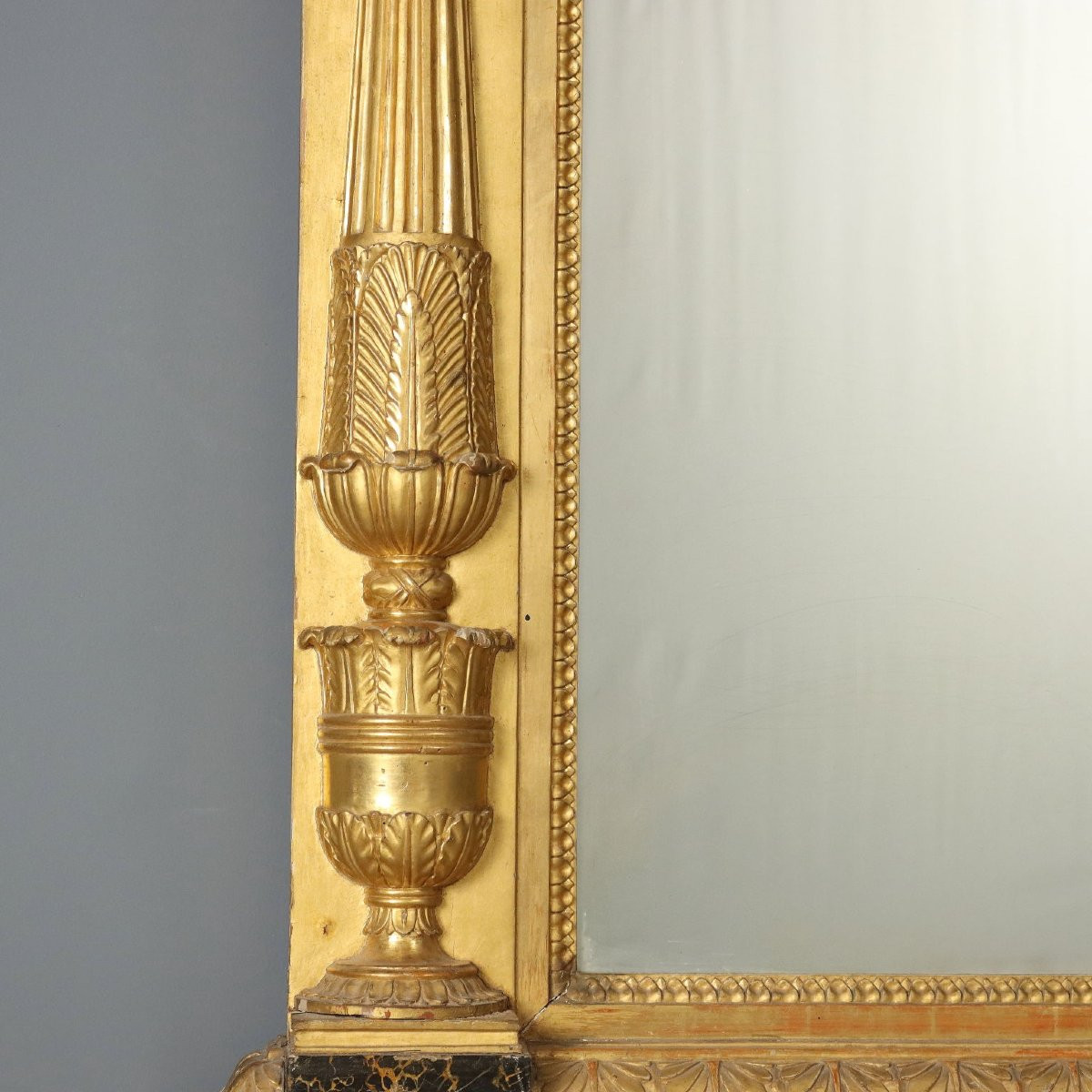 Specchiera Restaurazione in Legno Intagliato e Dorato Italia Secondo Quarto XIX Secolo-photo-4