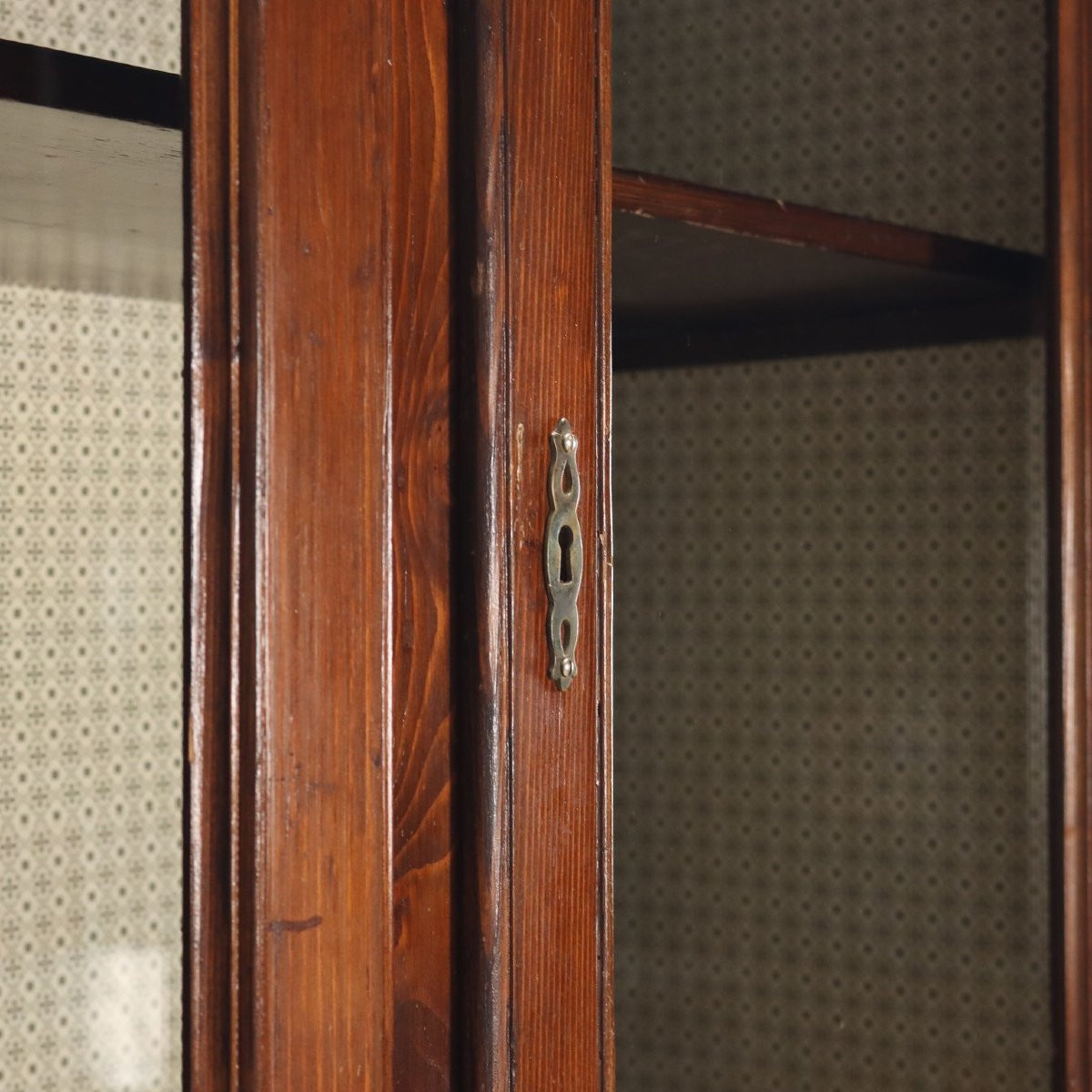 Libreria in Abete Tinto Noce Italia Fine XIX Secolo-photo-1