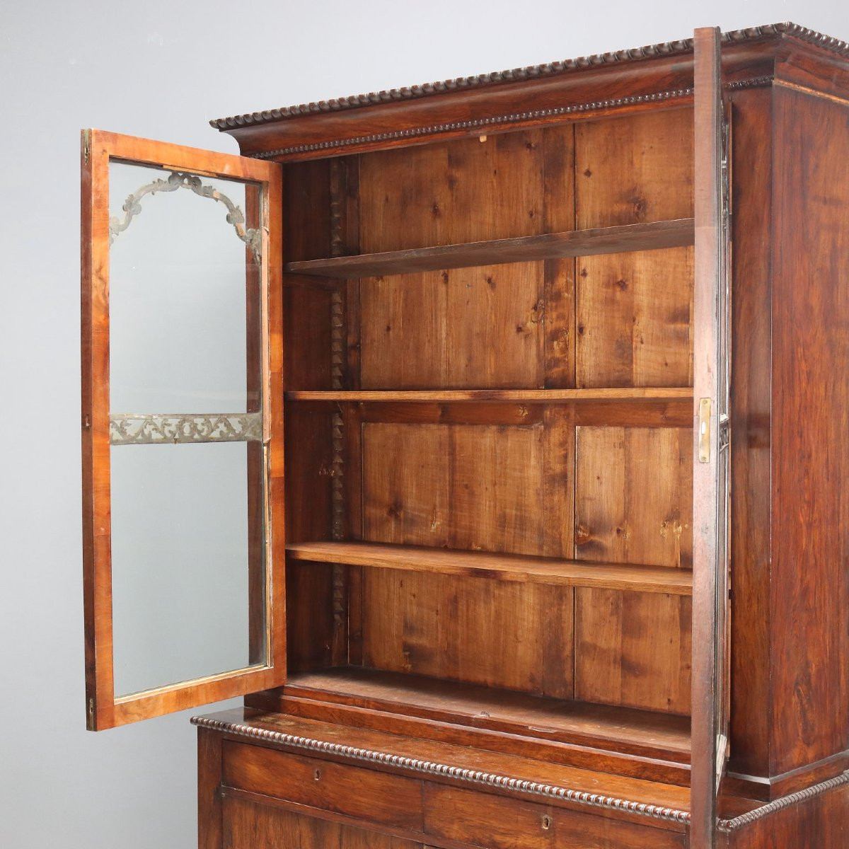 Coppia di Librerie Impiallacciate in Palissandro Liguria metà XIX Secolo-photo-1