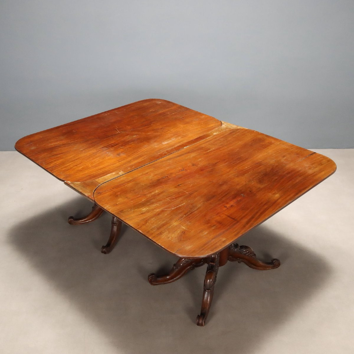 Coppia di Tavoli Vittoriani in Mogano Inghilterra Terzo Quarto XIX Secolo-photo-3