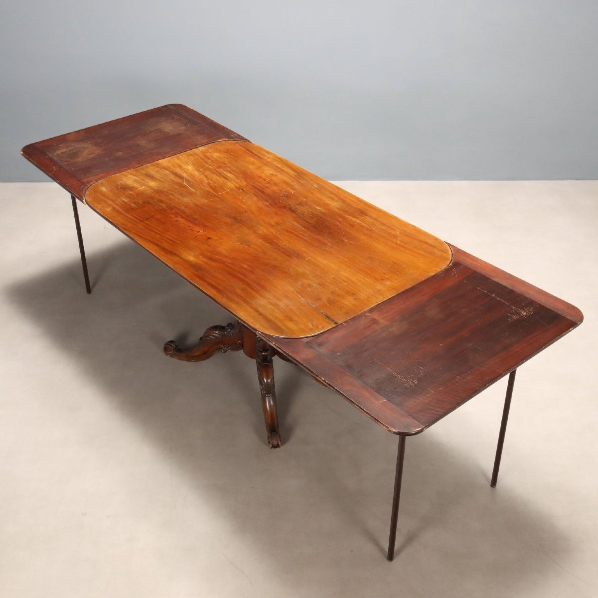 Coppia di Tavoli Vittoriani in Mogano Inghilterra Terzo Quarto XIX Secolo-photo-1