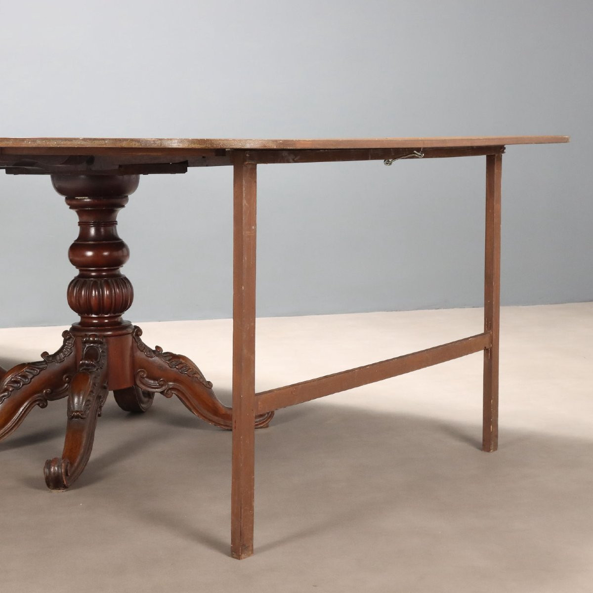 Coppia di Tavoli Vittoriani in Mogano Inghilterra Terzo Quarto XIX Secolo-photo-2