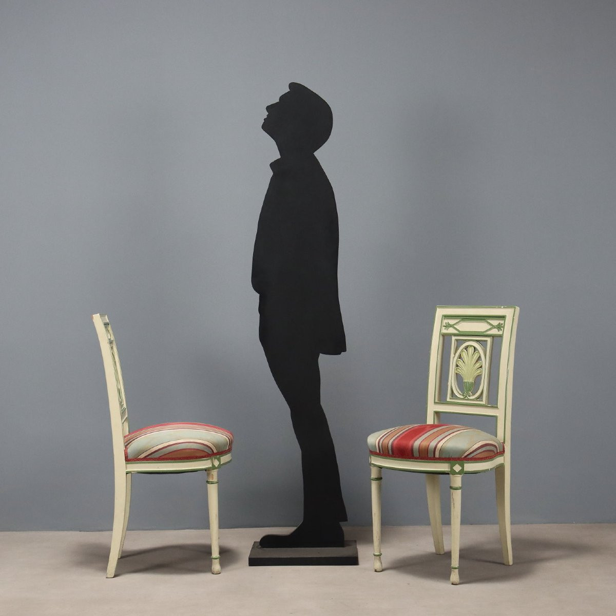 Gruppo di Sette Sedie in Stile Neoclassico Italia XX Secolo-photo-2