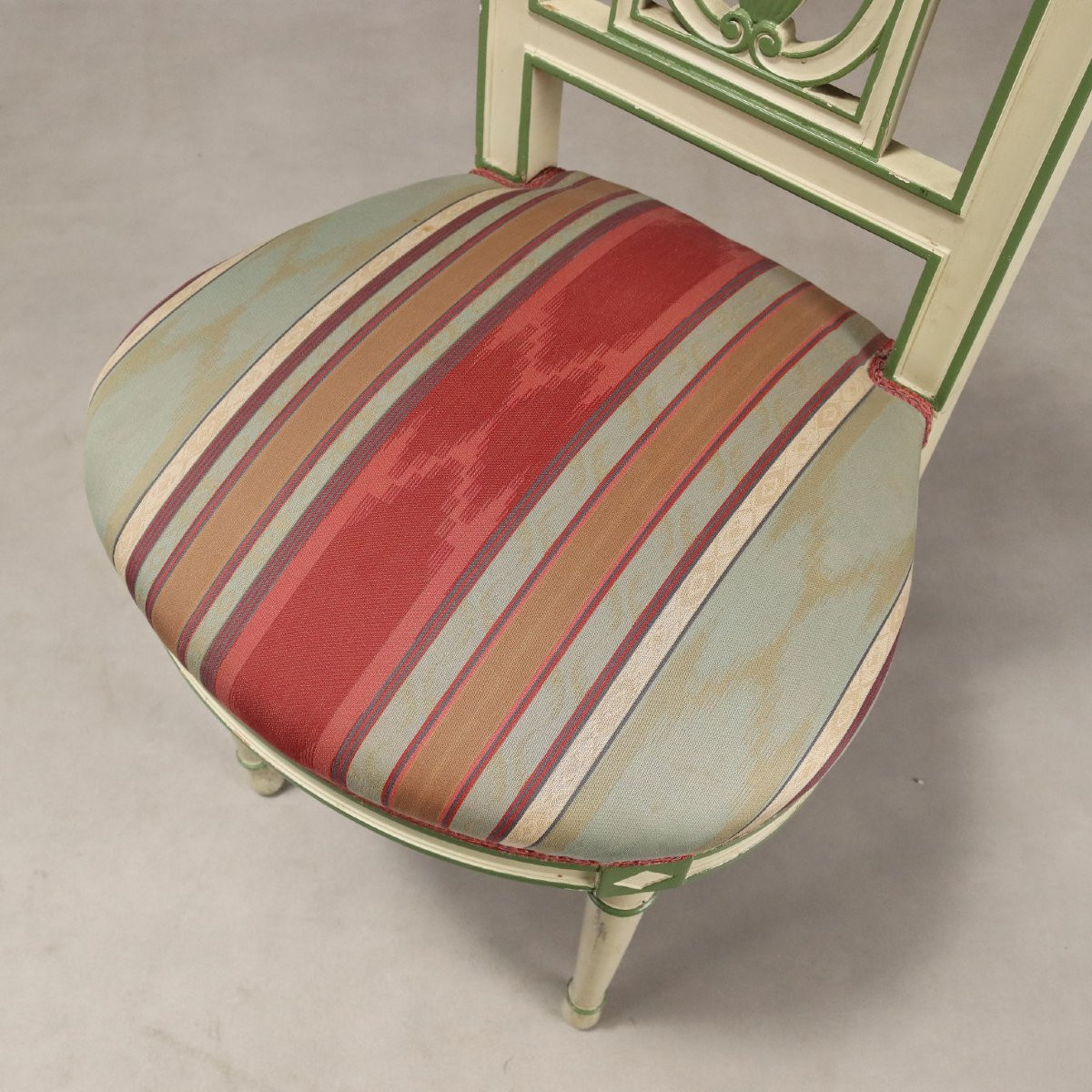 Gruppo di Sette Sedie in Stile Neoclassico Italia XX Secolo-photo-5