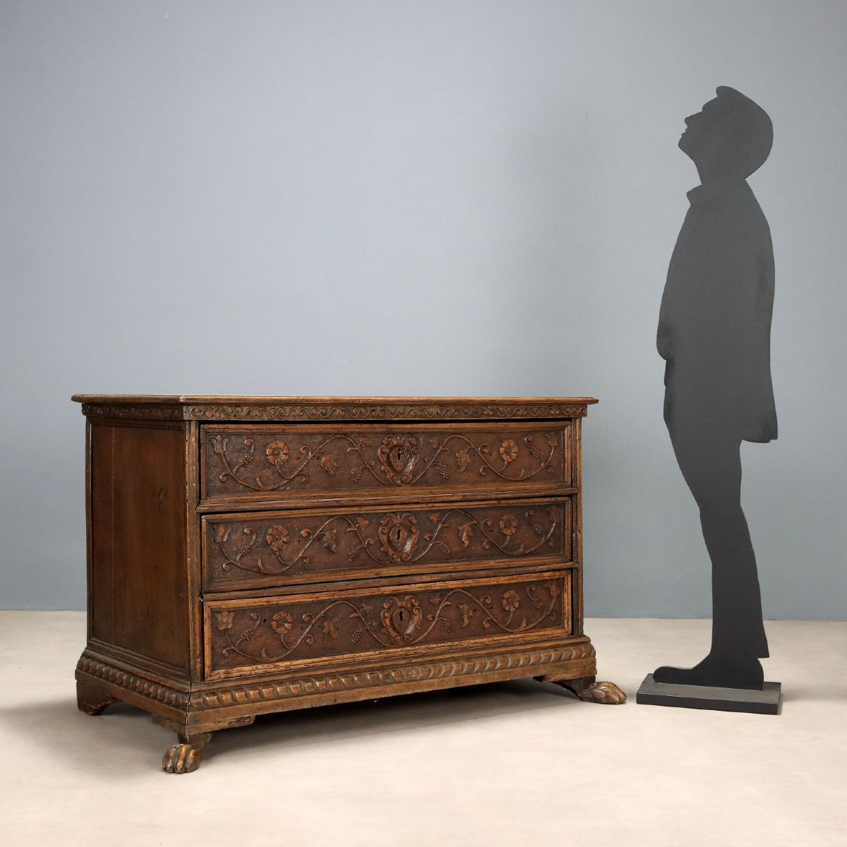 Cassettone Barocco in Noce Italia Primo Quarto XVIII Secolo-photo-2