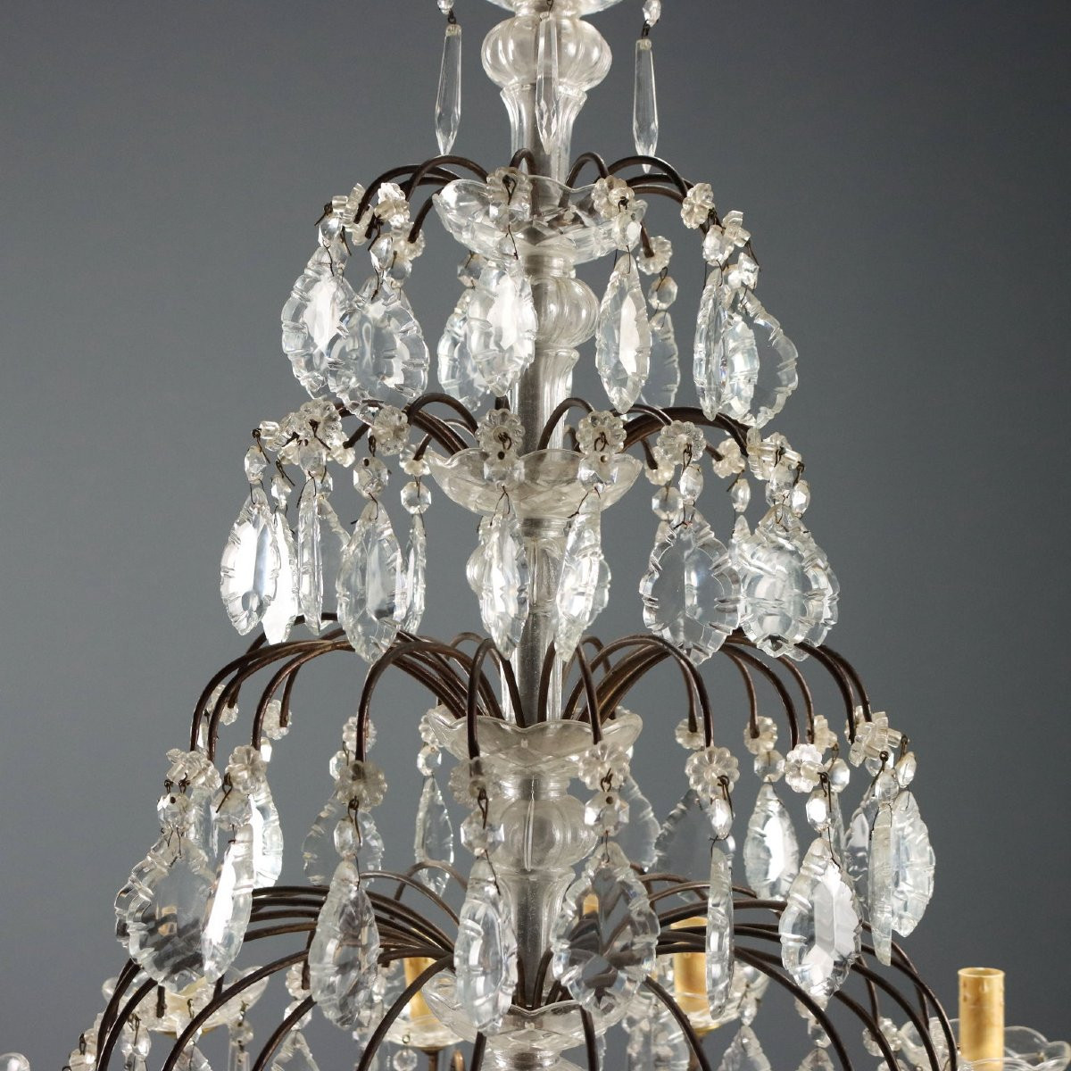 Coppia di Lampadari a Dodici Luci Italia Inizio XX Secolo-photo-3