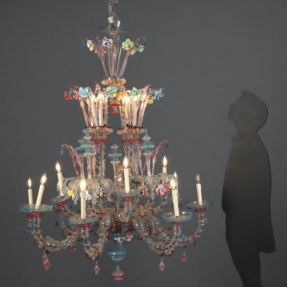 Lampadario "Ca Rezzonico Grande Lampadario di Murano-photo-2