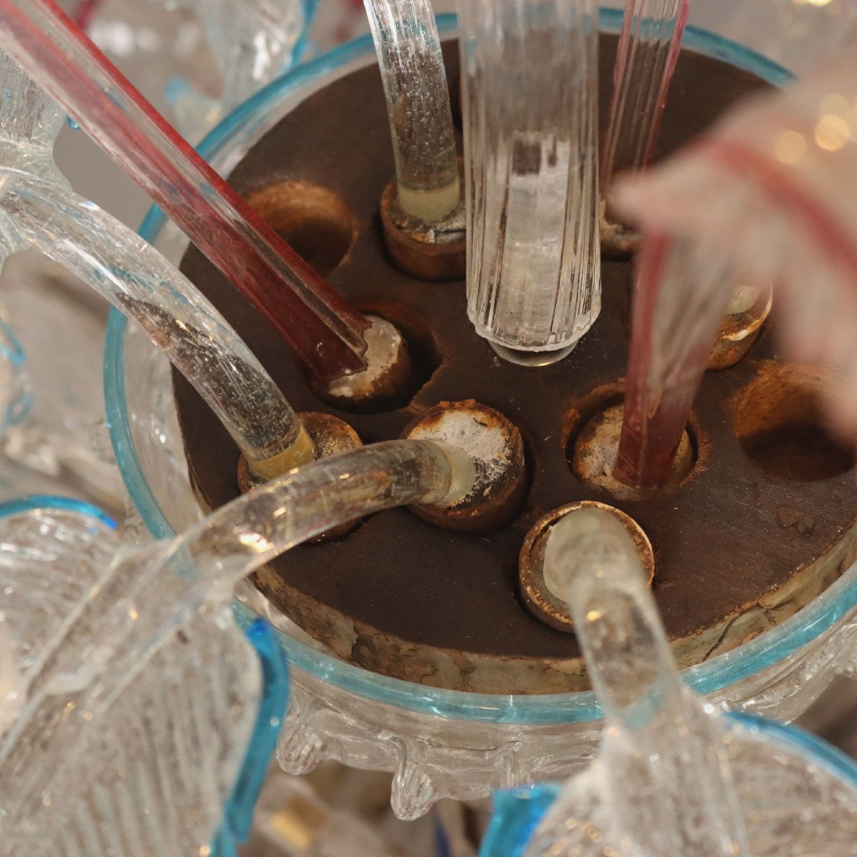 Lampadario "Ca Rezzonico Grande Lampadario di Murano-photo-4