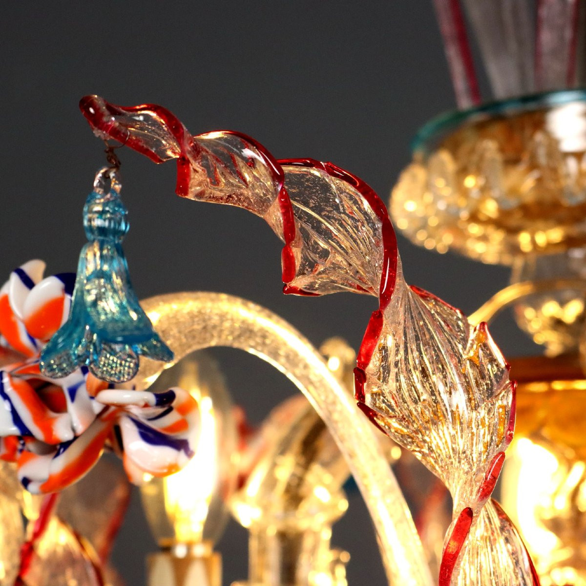 Lampadario "Ca Rezzonico Grande Lampadario di Murano-photo-7