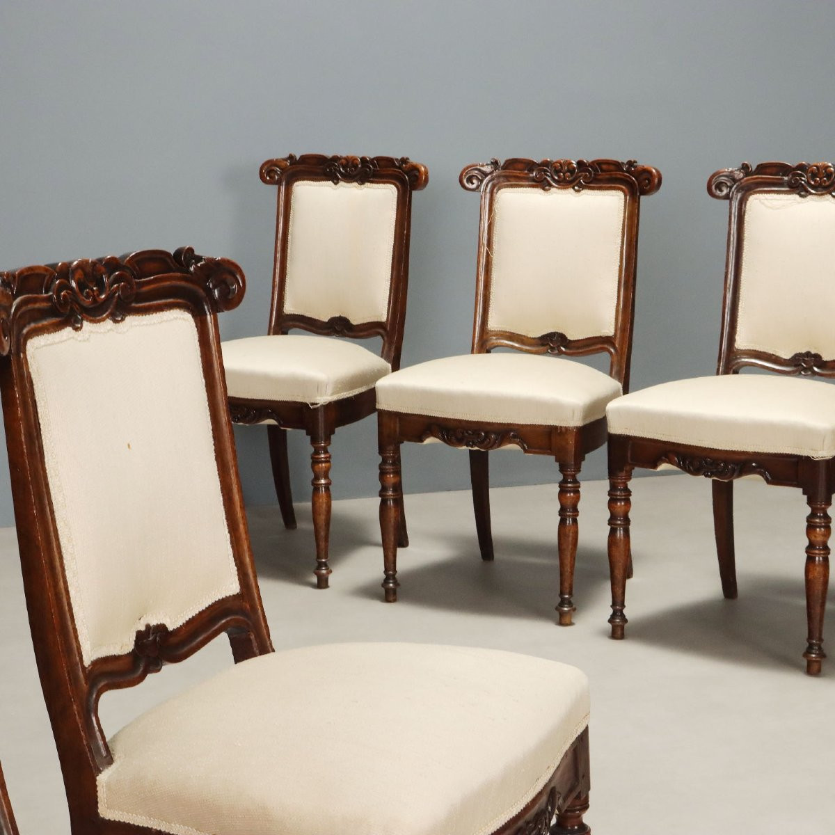 Gruppo di 6 Sedie Italia Secondo Quarto XIX Secolo-photo-3