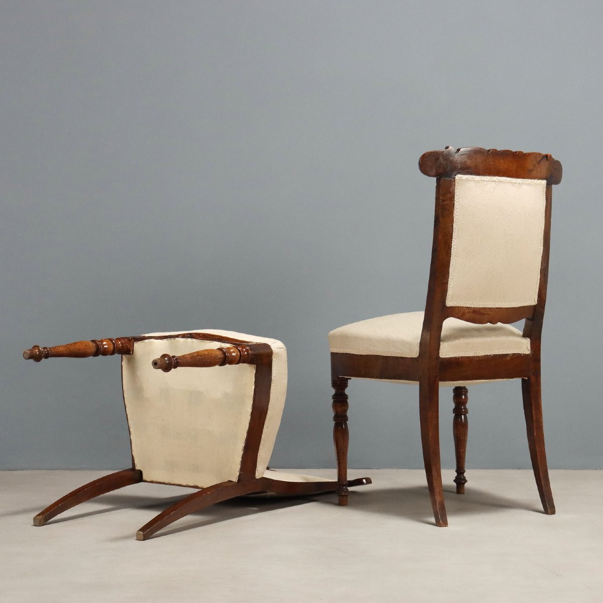 Gruppo di 6 Sedie Italia Secondo Quarto XIX Secolo-photo-5