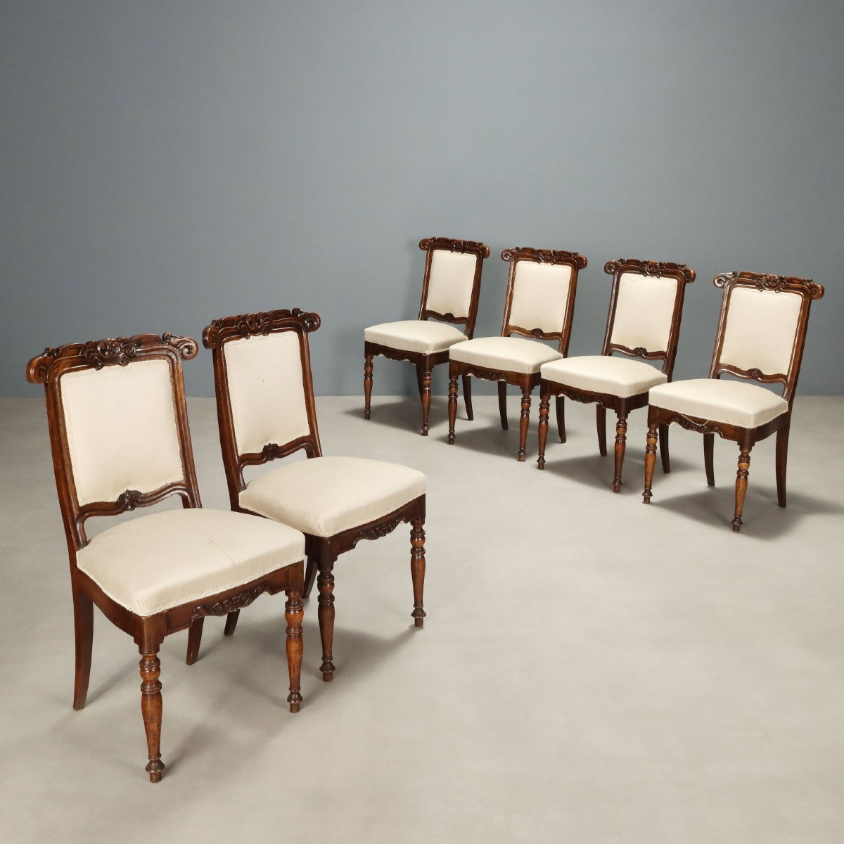 Gruppo di 6 Sedie Italia Secondo Quarto XIX Secolo