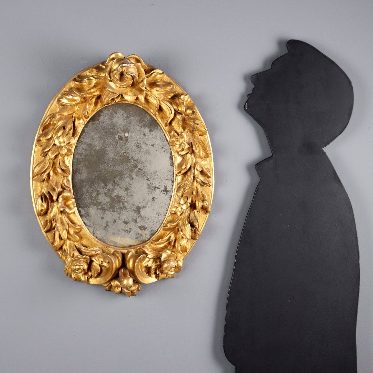 Specchierina Intagliata Dorata Italia Inizio XVIII Secolo-photo-2
