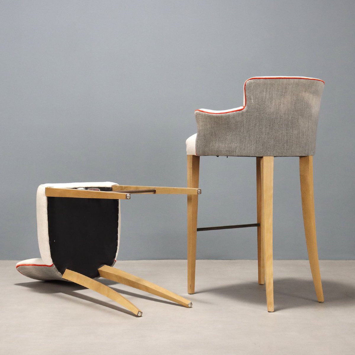 Gruppo di Otto Sgabelli Inghilterra XX Secolo-photo-8