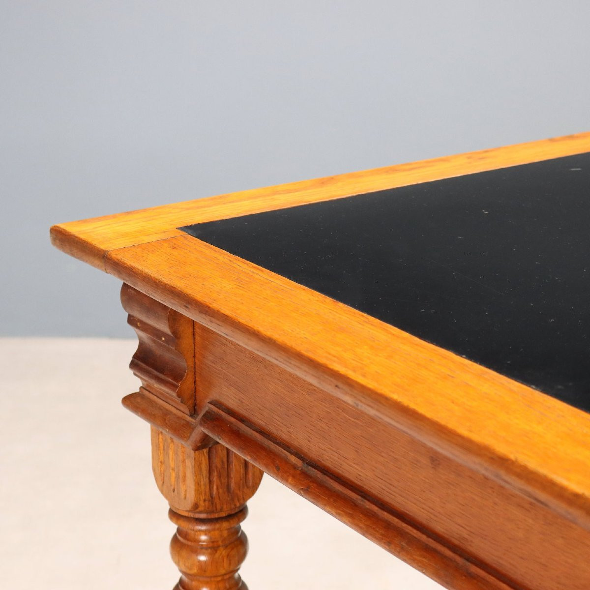 Tavolo Scrittoio in Rovere con Inserto in Formica Italia Inizio XX Secolo-photo-4