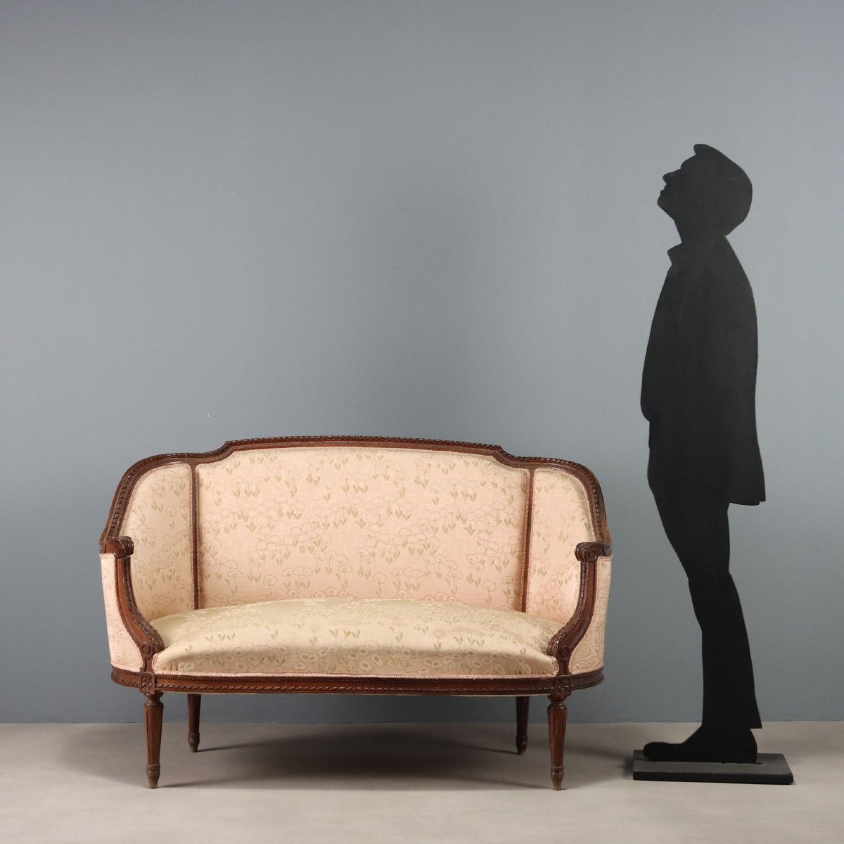 Divano in Stile Neoclassico in Noce Italia Fine XIX Secolo-photo-2