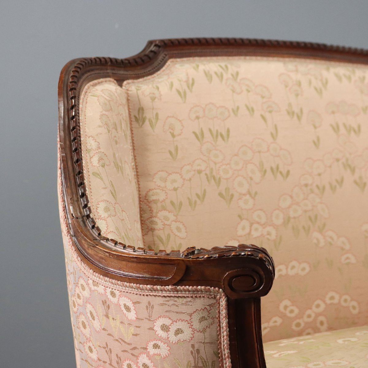 Divano in Stile Neoclassico in Noce Italia Fine XIX Secolo-photo-4