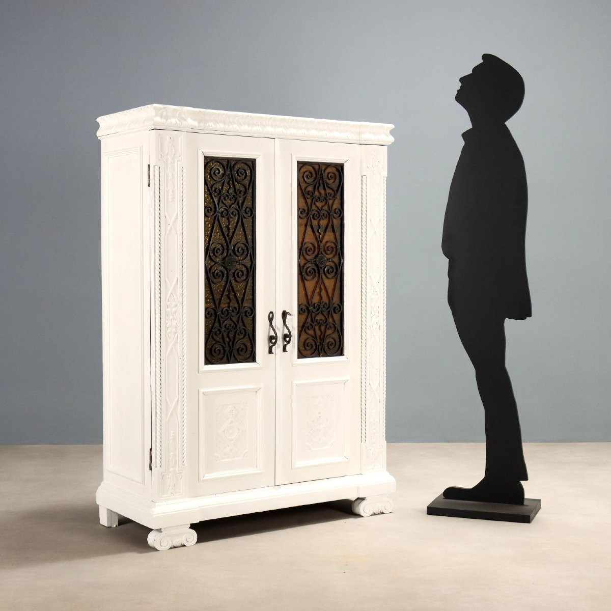 Stipo in Stile Neorinascimento in Pioppo Italia Prima Metà XX Secolo-photo-2