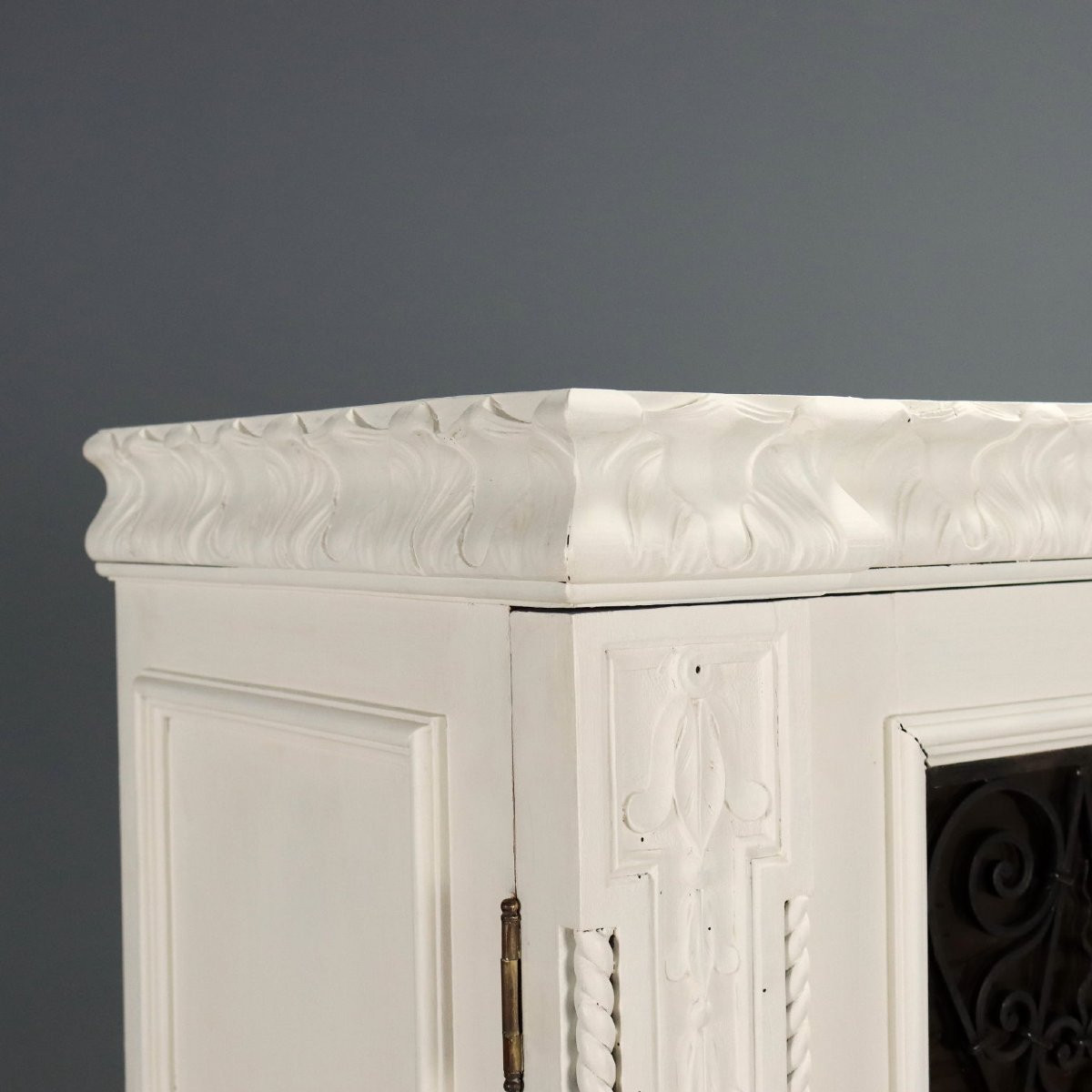 Stipo in Stile Neorinascimento in Pioppo Italia Prima Metà XX Secolo-photo-3