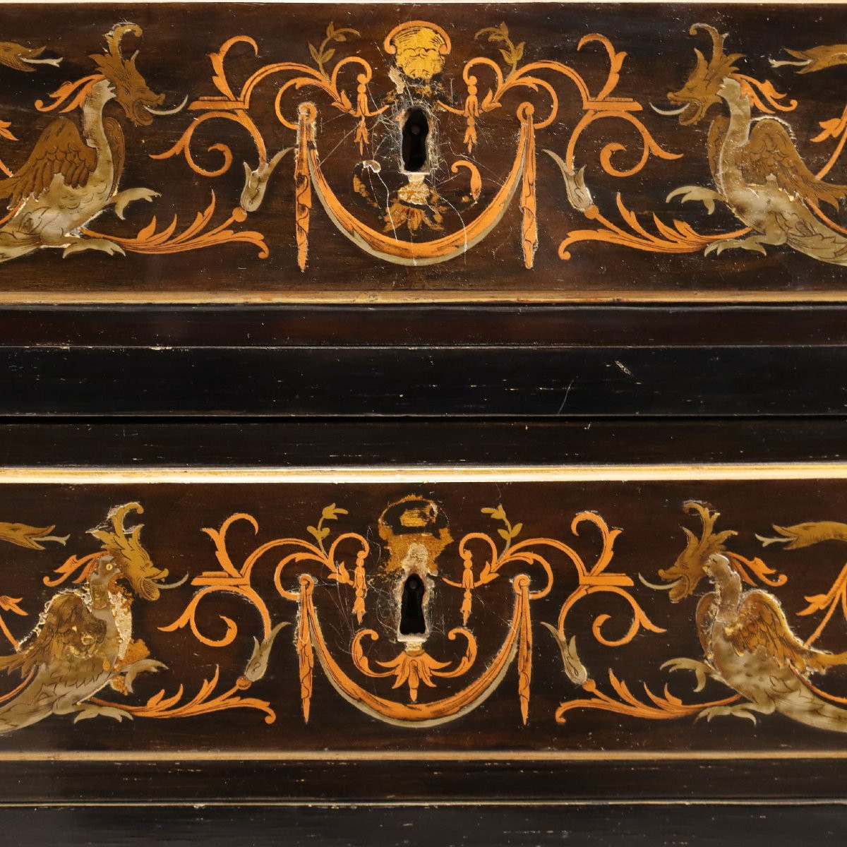 Secretaire in Mogano Ebanizzato Italia XIX Secolo-photo-6