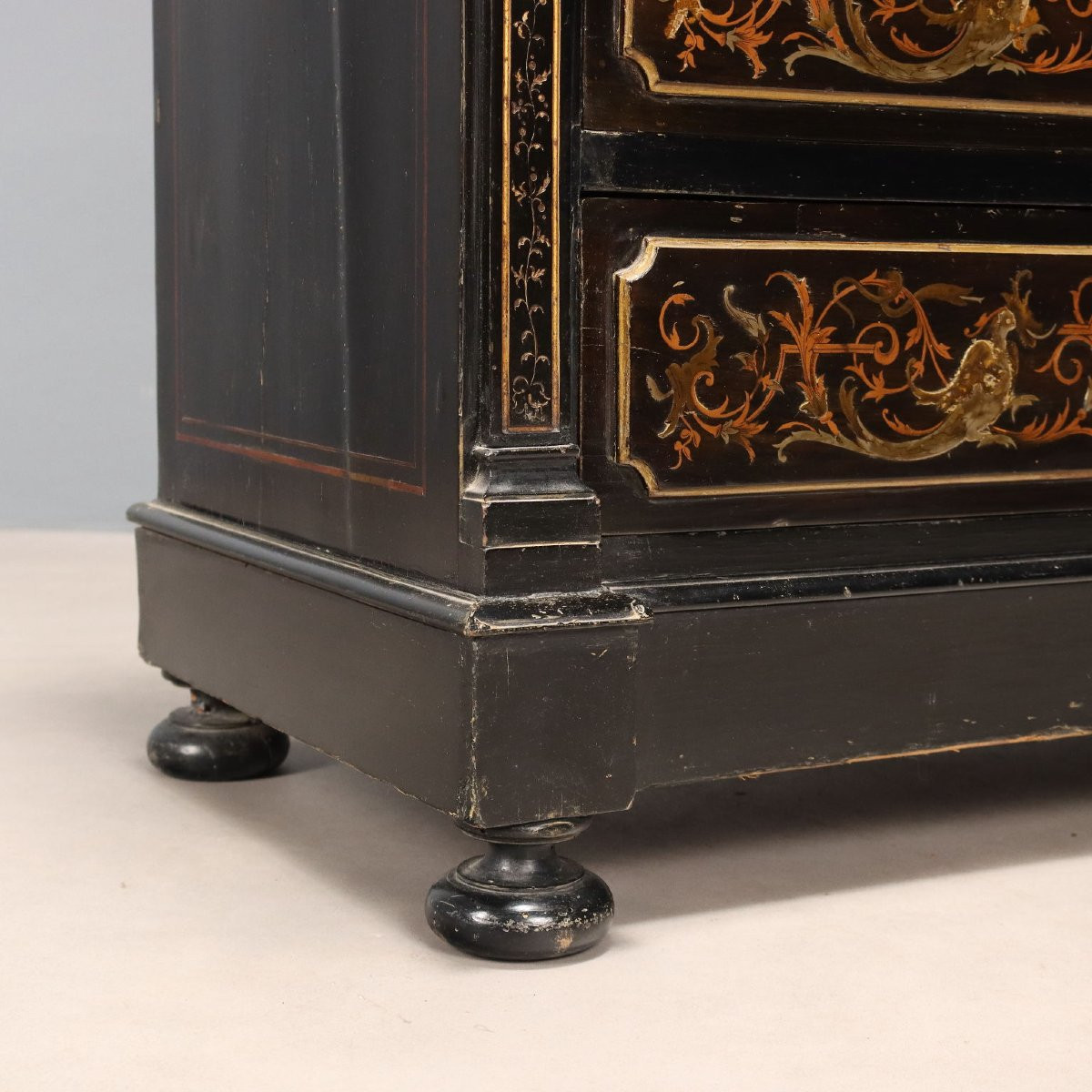 Secretaire in Mogano Ebanizzato Italia XIX Secolo-photo-8