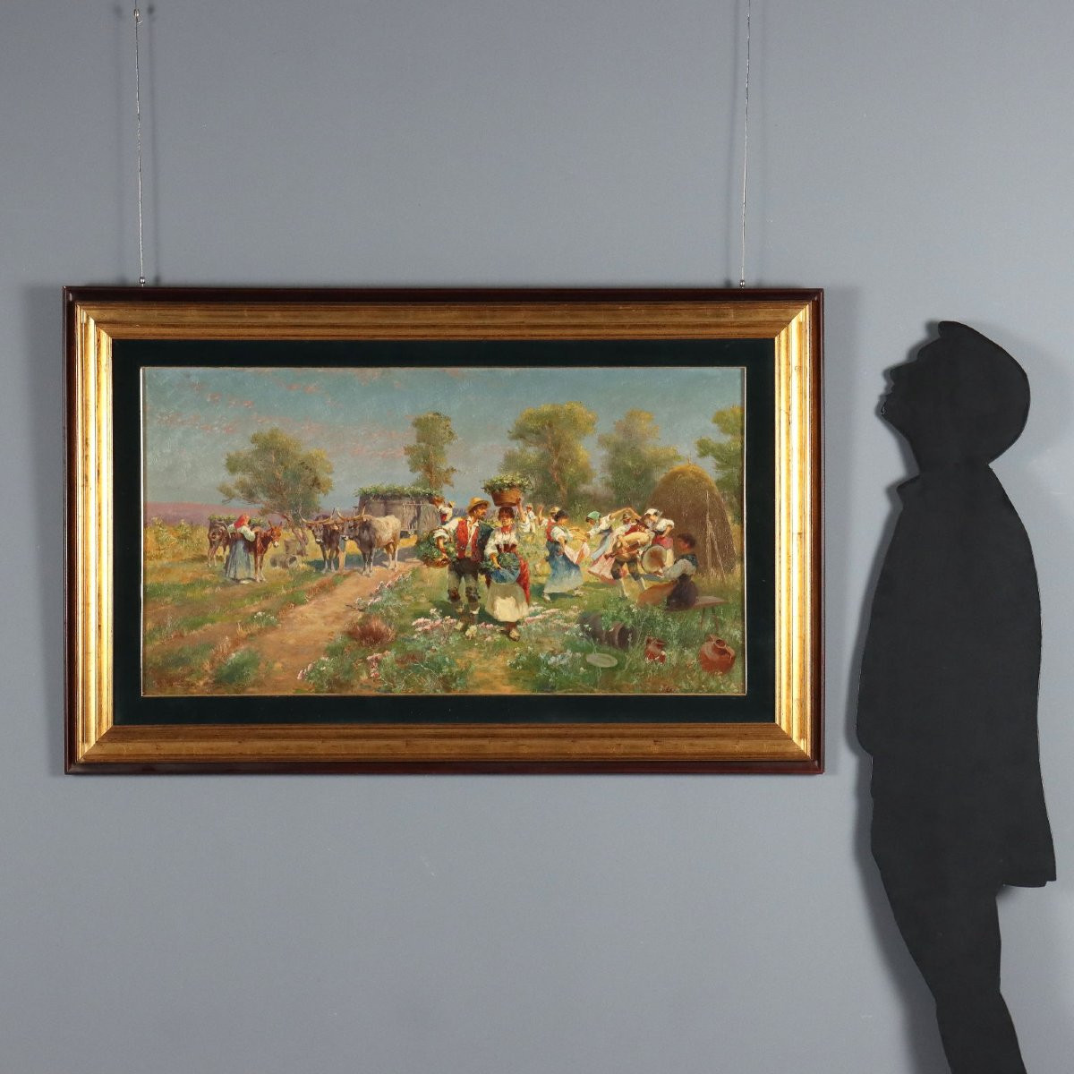 Dipinto di Pietro Barucci - Scena Campestre con Figure-photo-2