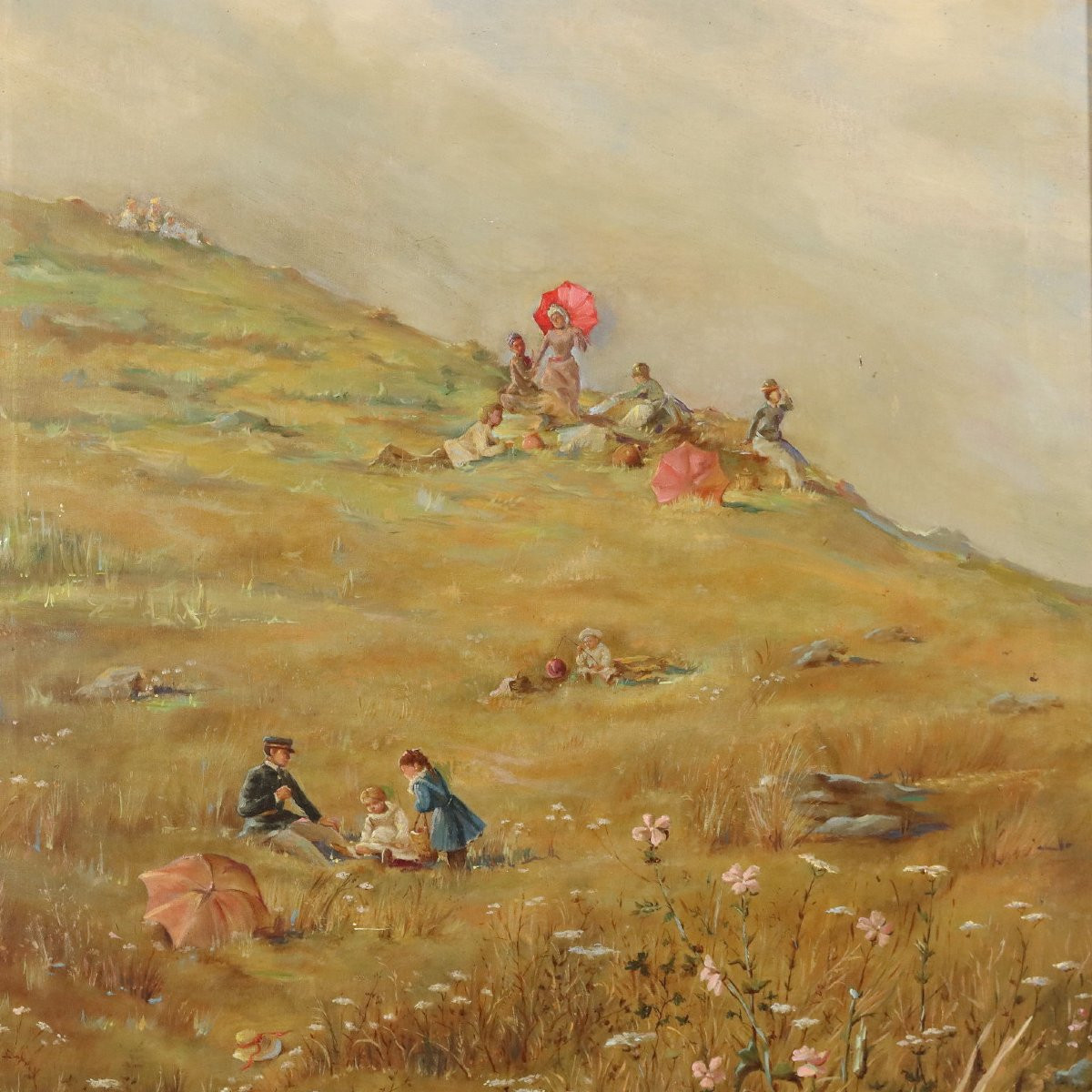 Dipinto Paesaggio con Figure-photo-3