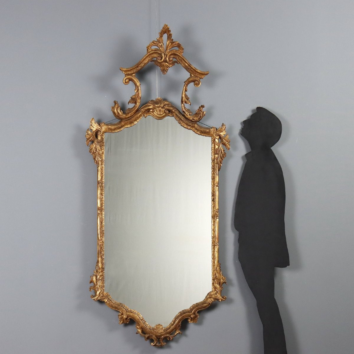 Specchiera in Legno Intagliato e Dorato Italia Fine XIX Secolo-photo-2