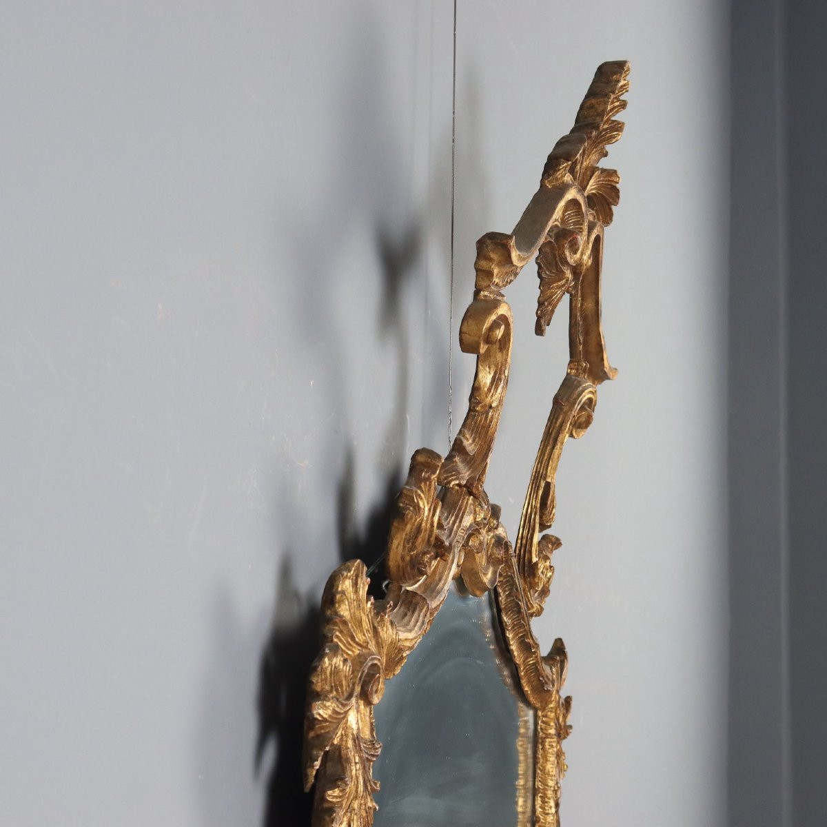 Specchiera in Legno Intagliato e Dorato Italia Fine XIX Secolo-photo-5