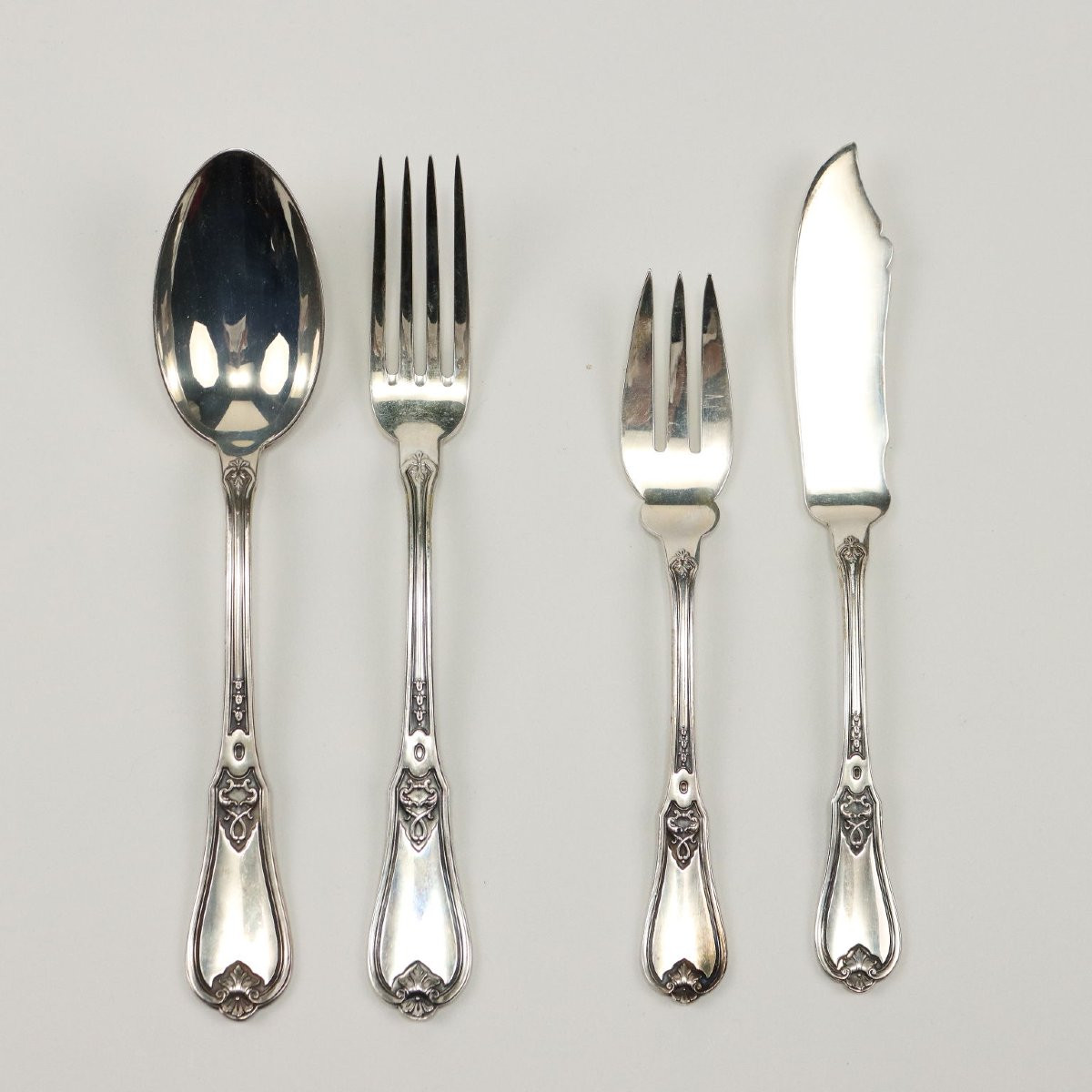 Servizio di Posate Argento Michelangelo Clementi Bologna Italia Prima Metà '900-photo-2