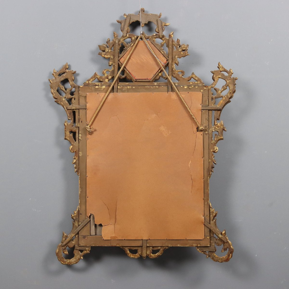 Specchiera Intagliata e Dorata Italia Fine XIX Secolo-photo-6