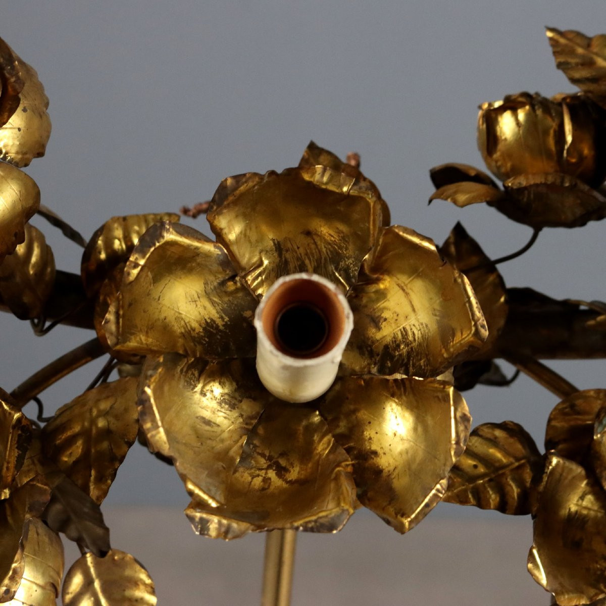 Applique a Quindici Luci in Ferro e Lamierino Italia Fine XIX Secolo-photo-4