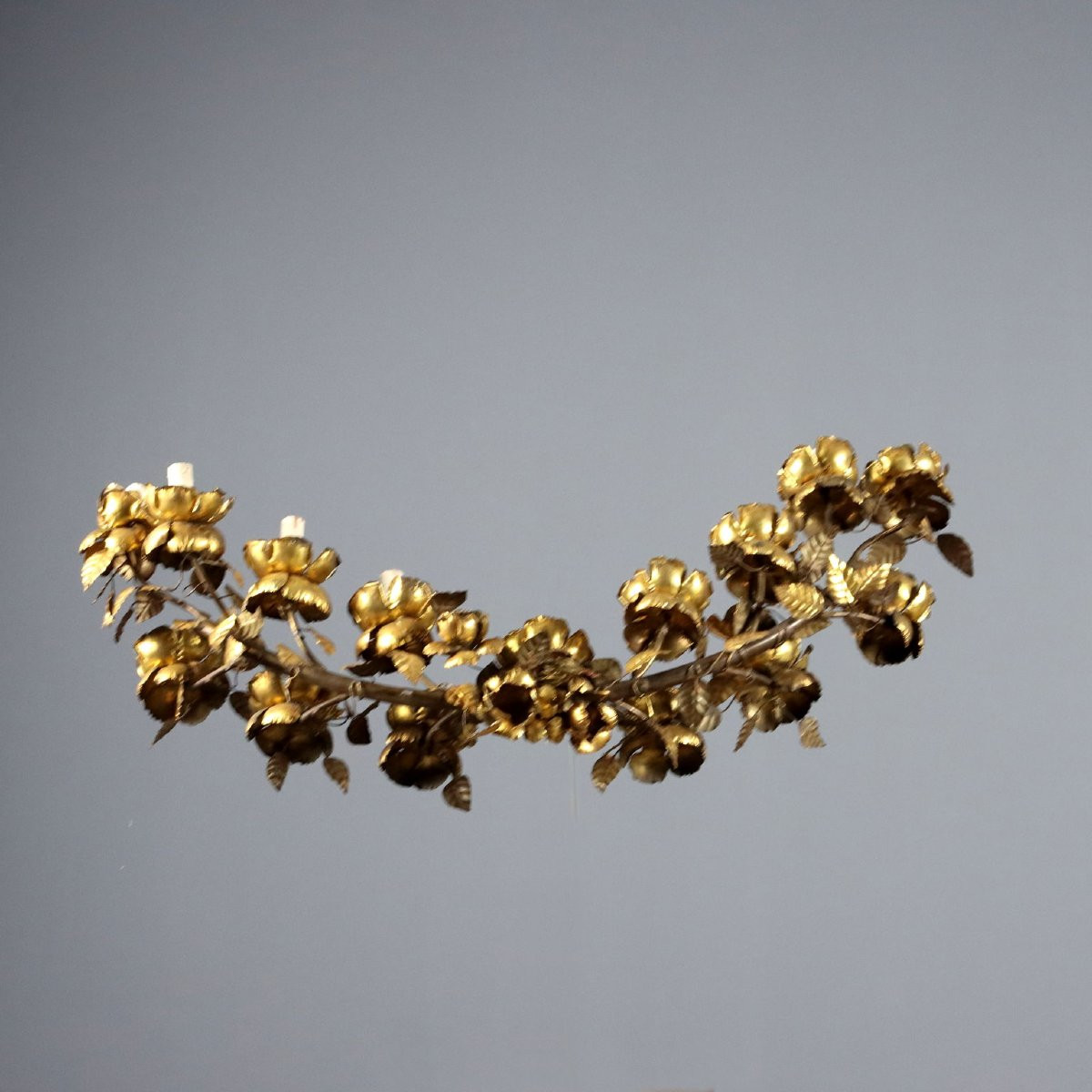 Applique a Quindici Luci in Ferro e Lamierino Italia Fine XIX Secolo-photo-2