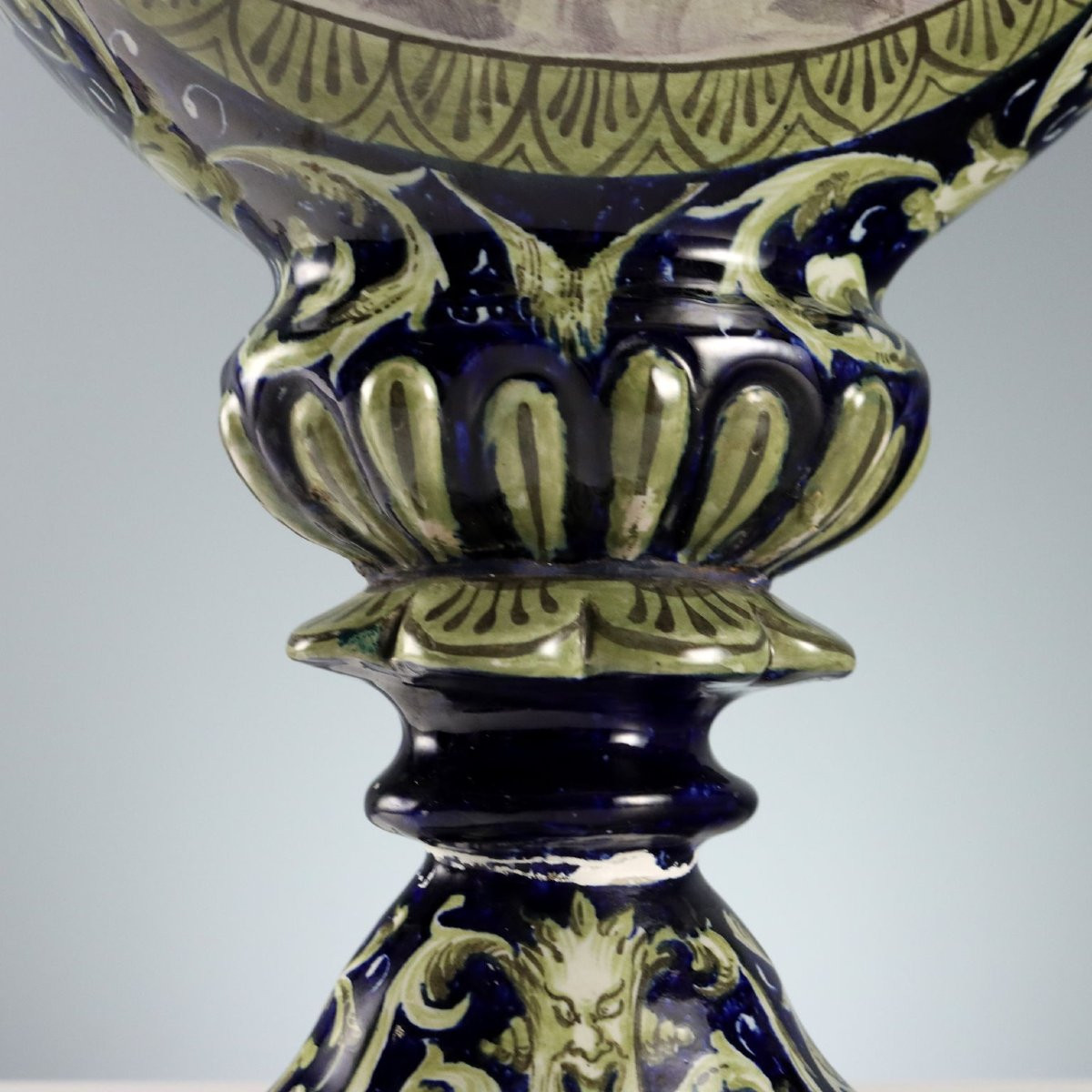 Coppia di Anfore in Maiolica Neorinascimentali Italia Centrale Fine XIX Secolo-photo-3