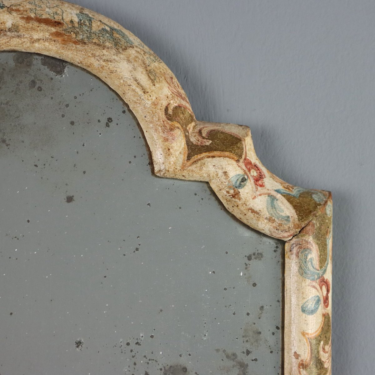 Specchiera Barocchetto in Abete Italia Metà XVIII Secolo-photo-3