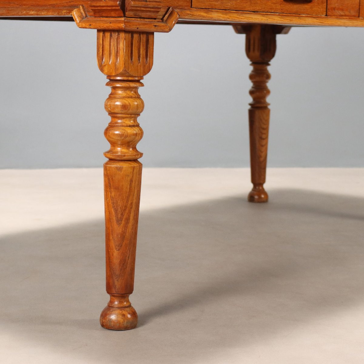 Scrittoio in Rovere con Inserto in Formica sul Piano Italia Inizio XX Secolo-photo-2