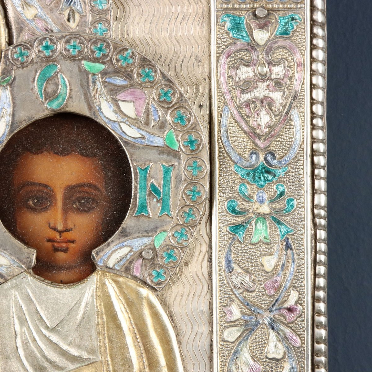 Icona in Argento Copia da Julius Rappoport per Fabergè Russia Prima Metà '900-photo-3