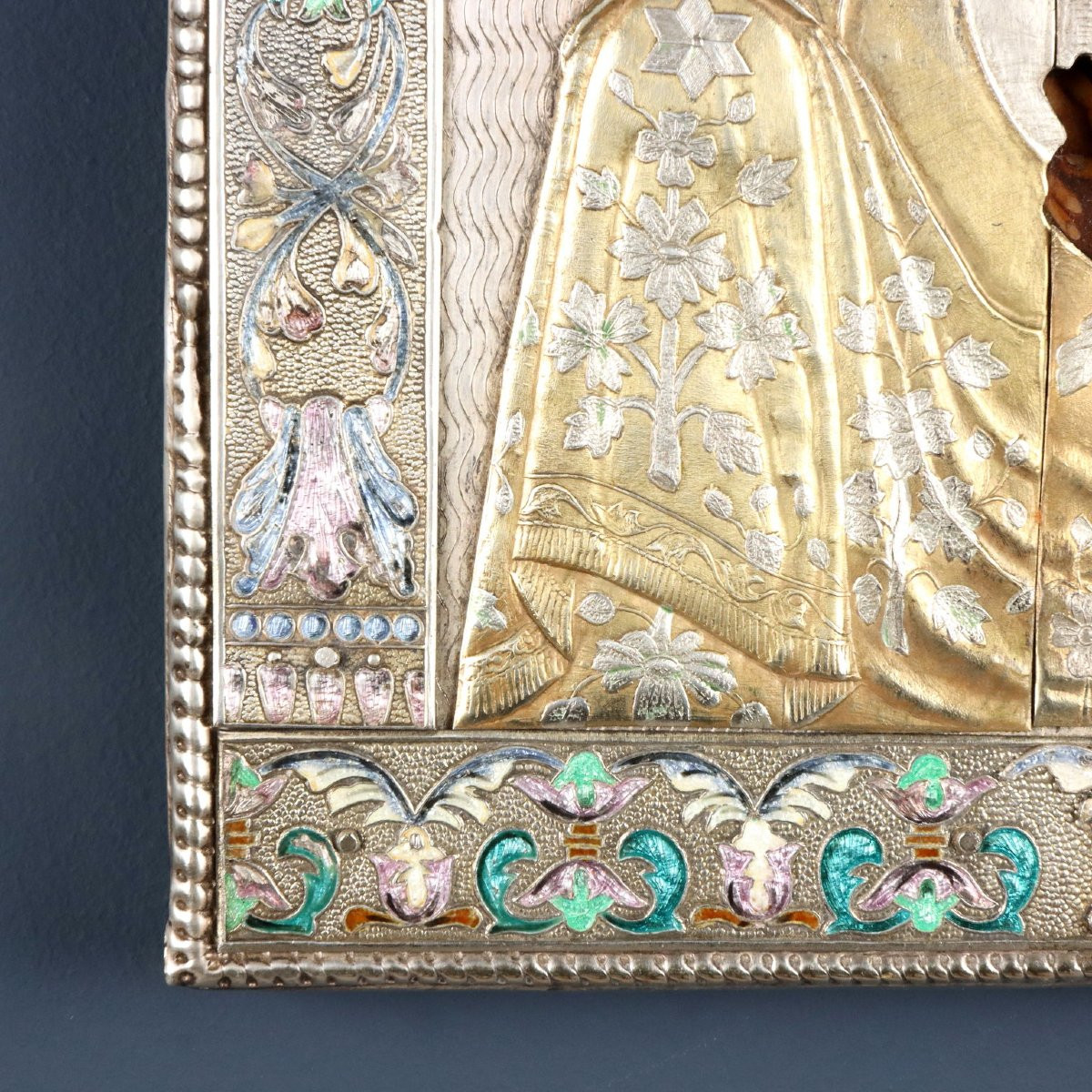 Icona in Argento Copia da Julius Rappoport per Fabergè Russia Prima Metà '900-photo-6