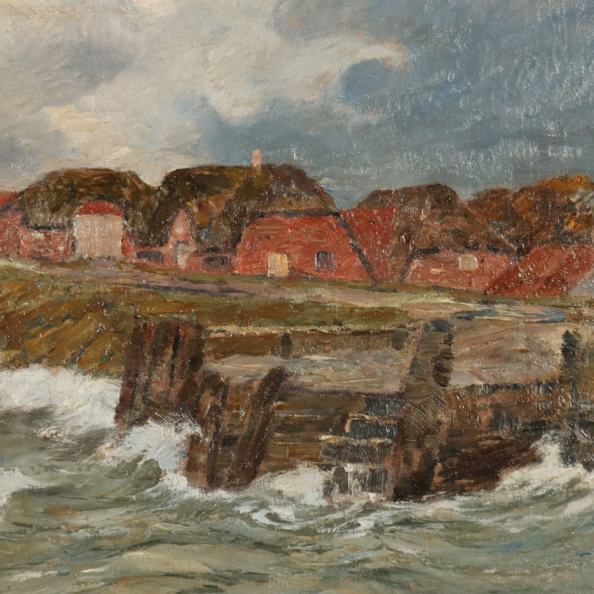 Dipinto di Andreas Dirks - Scorcio Marittimo-photo-1