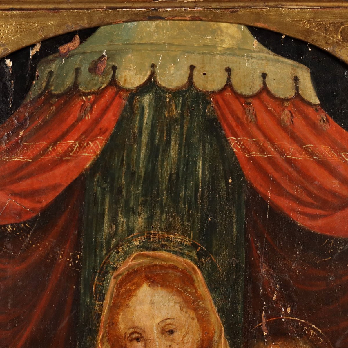 Dipinto Madonna con Bambino e Angeli-photo-4