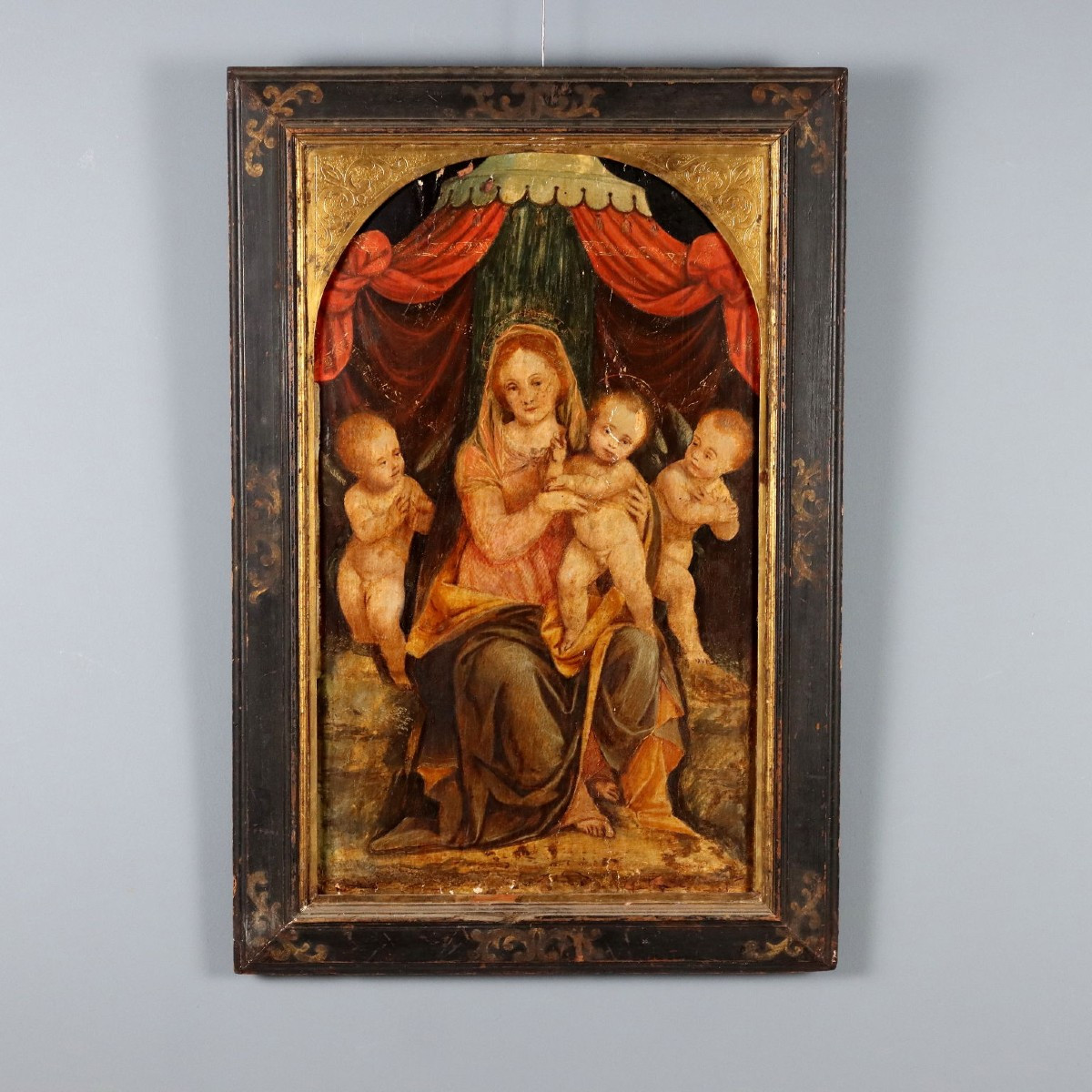 Dipinto Madonna con Bambino e Angeli